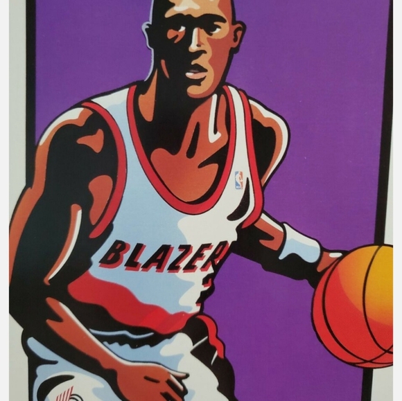 Vintage Portland Trail Blazers 18" x 7" Print Set of 5 1991-92 Playmakers - Picture 8 of 12